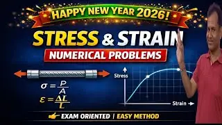 Stress and Strain Numerical | Mechanical Engineering. Stress Strain Numerical Problems #mechjoy