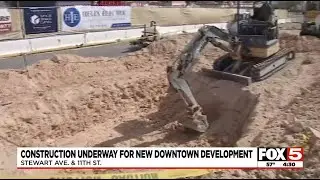 Construction underway for new development in downtown Las Vegas
