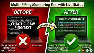 Ping Monitoring Tool using PowerShell | Multi IP Ping Script with Live Status (Reachable/Unreachable