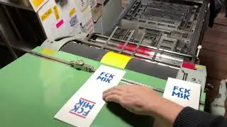Printing FCK MSK in analogue letterpress lead print