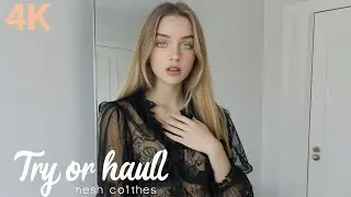 4k All Transparent Lingerie & See-Through Dresses | micro BikiniTry-On Haul transparent 👙