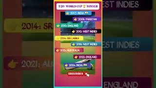 🏆 T- 20 WORLD CUP WINNER #shorts #sports