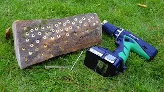 Hitachi DV18DCL2 driver drill vs block of hardwood - real life test and review