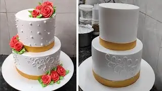 Two Step Anniversary Cake Design|Beautiful and Perfect Two Step Anniversary Flower Decorations Cake