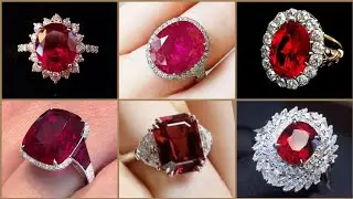 beautiful classy Ruby rings design for engagement and anniversary gift 2019
