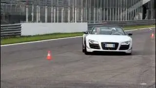 Dindo Capello e Stephan El Shaarawy sulla Audi R8 a Monza