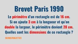 🤯 Ce rectangle te piègera si tu ne poses pas les bonnes équations !
