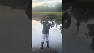 Using a Spiderman Fishing Rod to Catch Fish