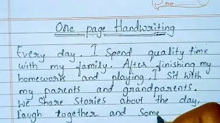 one page writing kaise likhe English|how to improve 1 page handwriting#onepage  #englishhandwriting