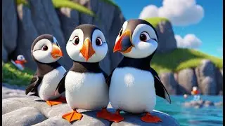 Five Little Puffins Counting Fish | Nursery Rhymes for Kids & Baby Songs