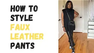 How To Style Faux Leather Pants | Fall Fashion Ideas | Square Pearls