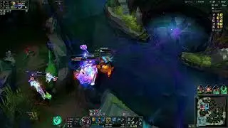 Graves outplays for a triple kill 1 HP