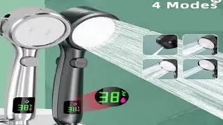 High Pressure Handheld Bathroom Shower Head Water Saving Showerhead Pressurized Adjustable Spray