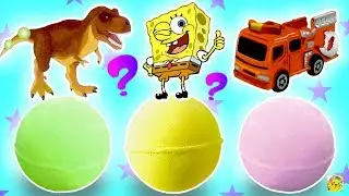 BOLAS DE BANHO SURPRESA Dinossauro ANIA, Bob Esponja e Carrinho da Tomica DO JAP&Atilde;O (バスボール)
