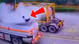 😱TANKER GAS LEAK ACCIDENT