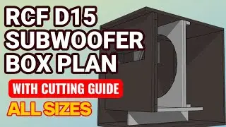 RCF D15 Subwoofer Box Plan | Complete Cutting Guide with All Sizes and Measurements