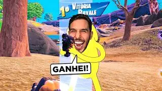 Minha PRIMEIRA WIN no Fortnite c/ CHAT DE VOZ 🗣️🔉🔥