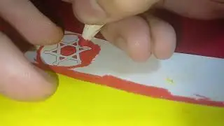 Drawing the flag of Sephardi Jews 🇪🇸✡️❤️💛