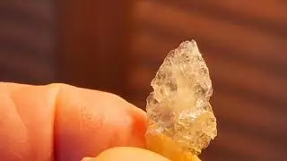 I made a crystal quartz projectile point.     #rock #crystal #point