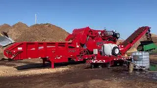 Rotochopper FP66 making some beautiful colored mulch--Perfect in One Pass