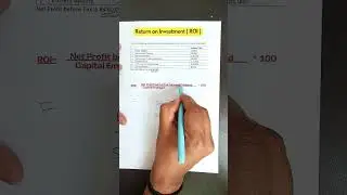 Return on Investment | ROI kaisai nikalai #accountingratio