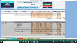 RECIPE COSTING PRO FORMAT in Hindi #recipecosting #foodcost #foodcosting
