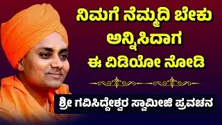ನಿಮಗೆ ನೆಮ್ಮದಿ ಬೇಕು ಅನ್ನಿಸಿದಾಗ ಈ ವಿಡಿಯೋ ನೋಡಿ | Sri Abhinava Gavisiddeswara Swamiji Pravachana