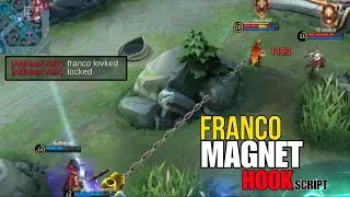 FRANCO MAGNET HOOK WITH AUTO AIM HOOK SCRIPT | FRANCO DAMAGE BUILD|ONE SHOT ONE KILL |MLBB|