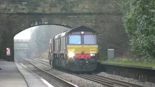 66423/66421 on 6M56 at Barnt Green, 22/02/11.