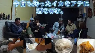 今宵も吞んだくれ。イカをアテに酒を呑む。