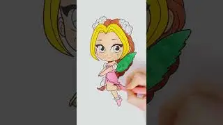 Color Flora 🎨 Glitter Art for Kids ✨ #shorts | Winx Club