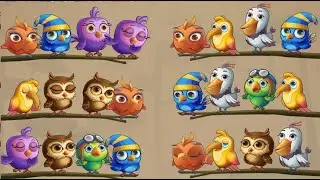BIRD SORT PUZZLE : COLOR GAME - LEVEL 1 TO 21 COMPLETED