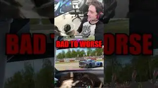 From BAD to WORSE... #shorts #simracing #crash #sad #everyone #funny #gaming
