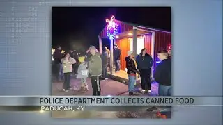 Paducah police department collects canned food