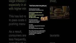 Fast food prices are going up. (May 5, 2024)