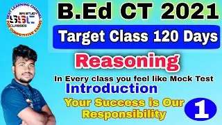 Reasoning|| Introduction || B.Ed science CT Entrance 2021|| Odisha B.Ed CT 2021 || Sai Study Classes
