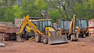 Jcb 4dx Backhoe Loading Mud Tractor Trolley | Jcb video | Tractor Truck Jcb | New Jcb Video