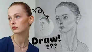 Drawing a girl's face from a difficult angle
