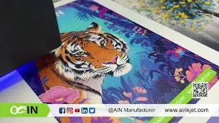 #AIN NEW AJ9060X4 Multi-function Flatbed Machine 2.5D Texture UV Flatbed Printing SolutionRich