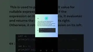 Null aware operators. #flutter #dart #codeing #programming #ui #coder#null#operator