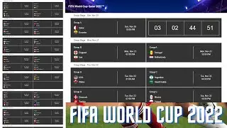 FIFA World Cup 2022 Time Group And Teem Left Design HTML CSS And JavaScript