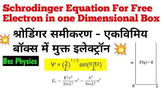 Schrodinger equation for a Electron in a one dimensional Box |free electron in a one dimensional Box