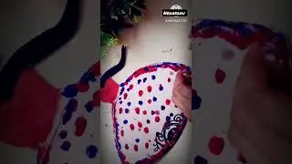 😱😘🧵 Thread paint Doll wall hanging  | Thread painting 🎨 #shorts #viral #youtubeshorts