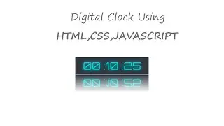 Digital Clock Using Html Css Javascript | Javascript Beginner Projects | coolwebdesigner