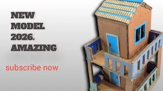 How  To Make Beautiful house Cardboards#Miniature   Cardboard housing Christmas 🏠.
