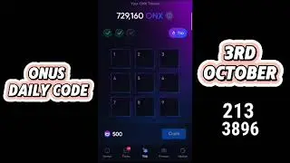 Onus daily code 4 October | daily code onus tap 3 October | onus tap tap airdrop
