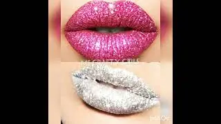 glitter pink vs glitter white gown👗heels 👠nails💅lips👄 eyeshadow cake🎂 watch⌚necklace earrings.......