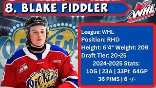 Blake Fiddler - Edmonton Oil Kings | 2025 NHL Draft Ranking | WHL Top 10 Players | Judd'z Budz
