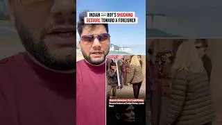 Indian Boy&rsquo;s Shocking Gesture Toward a Foreigner #viralvideo #shorts #viralnews