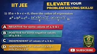 Elevate Your Algebra Problem Solving Skills I IIT-JEE  2026